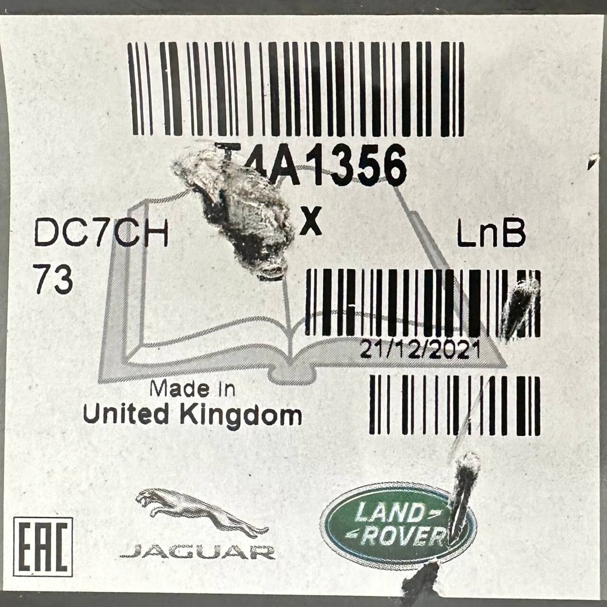 2017 2018 2019 2020 2021 2022 JAGUAR F-PACE REAR BUMPER REINFORCEMENT BODY PANEL