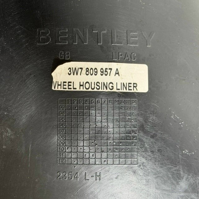 2006-2010 BENTLEY CONTINENTAL GTC FRONT LEFT DRIVER FENDER LINER SPLASH GUARD