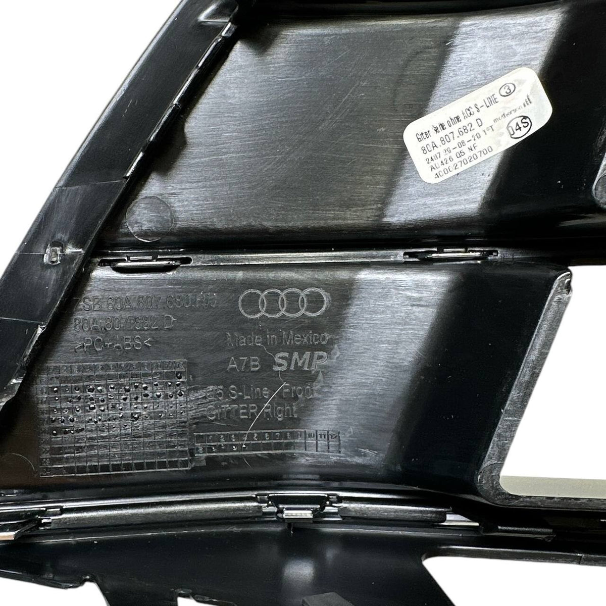 2018 2019 2020 2021 AUDI Q5 S-LINE FRONT BUMPER RIGHT PASSENGER GRILLE GRILL OEM