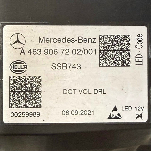 2019 2020 2021-2024 MERCEDES BENZ W463 G550 RIGHT PASSENGER HEADLIGHT HEADLAMP