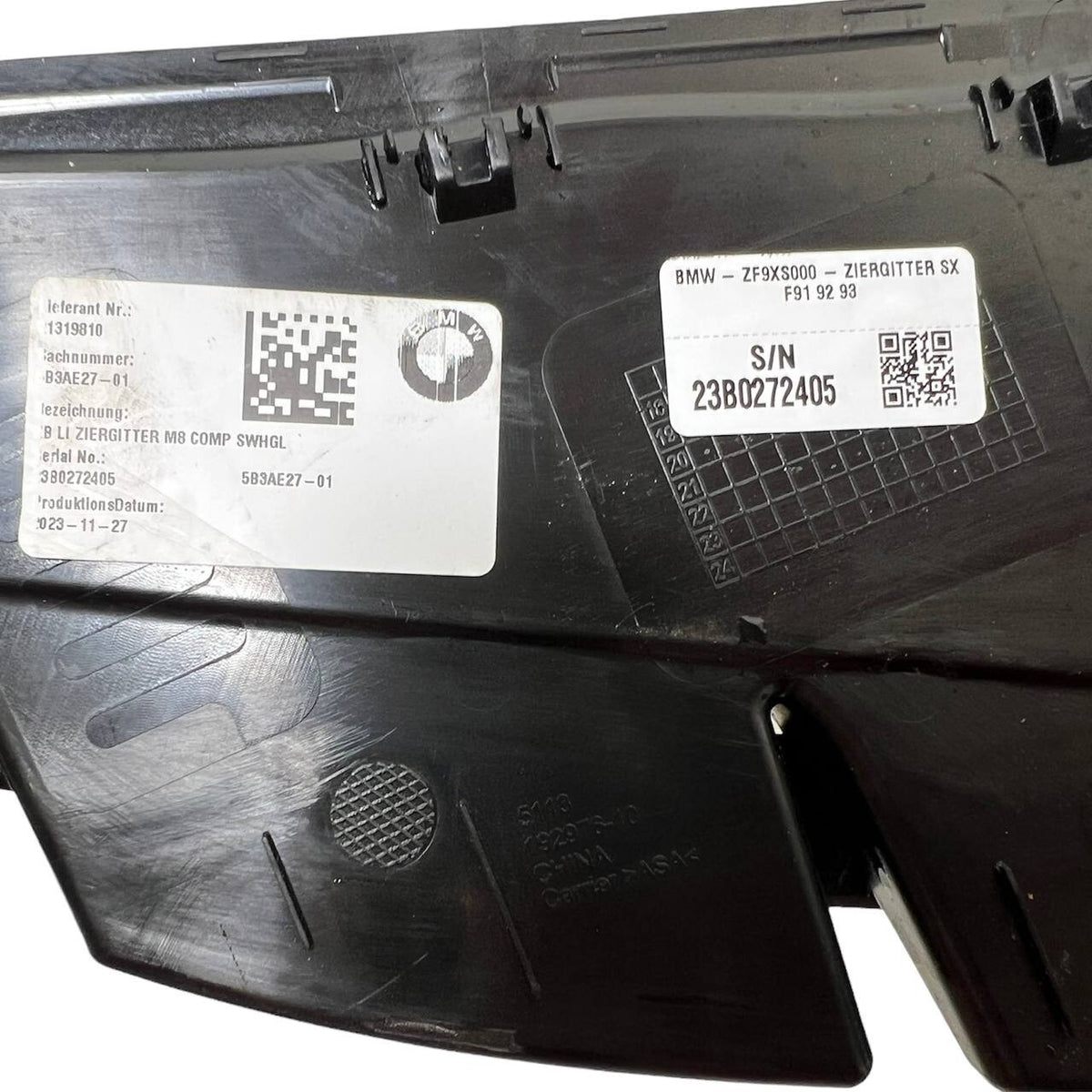 2020 2021 2022-2024 BMW M8 F91 F92 FRONT LEFT AIR BREATHER DEFLECTOR TRIM DUCT