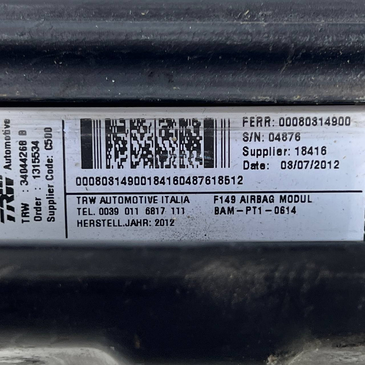 2015 2016 2017 2018 FERRARI CALIFORNIA FRONT LEFT DRIVER DOOR MODULE OEM USED