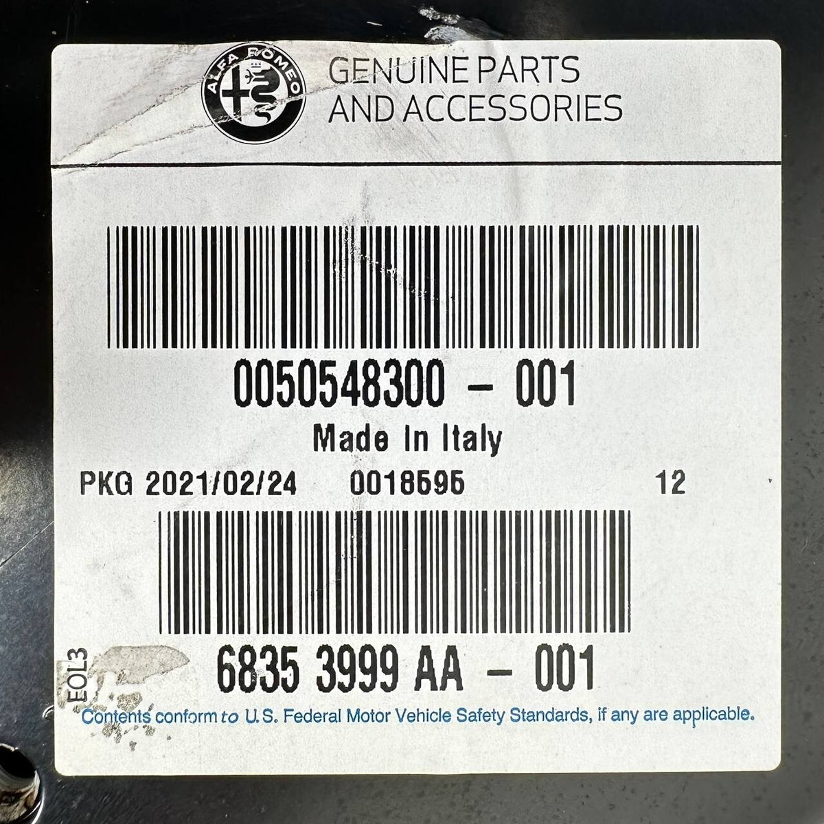2017 2018 2019-2023 ALFA ROMEO GIULIA FRONT BUMPER LEFT CROSSMEMBER BRACKET BAR