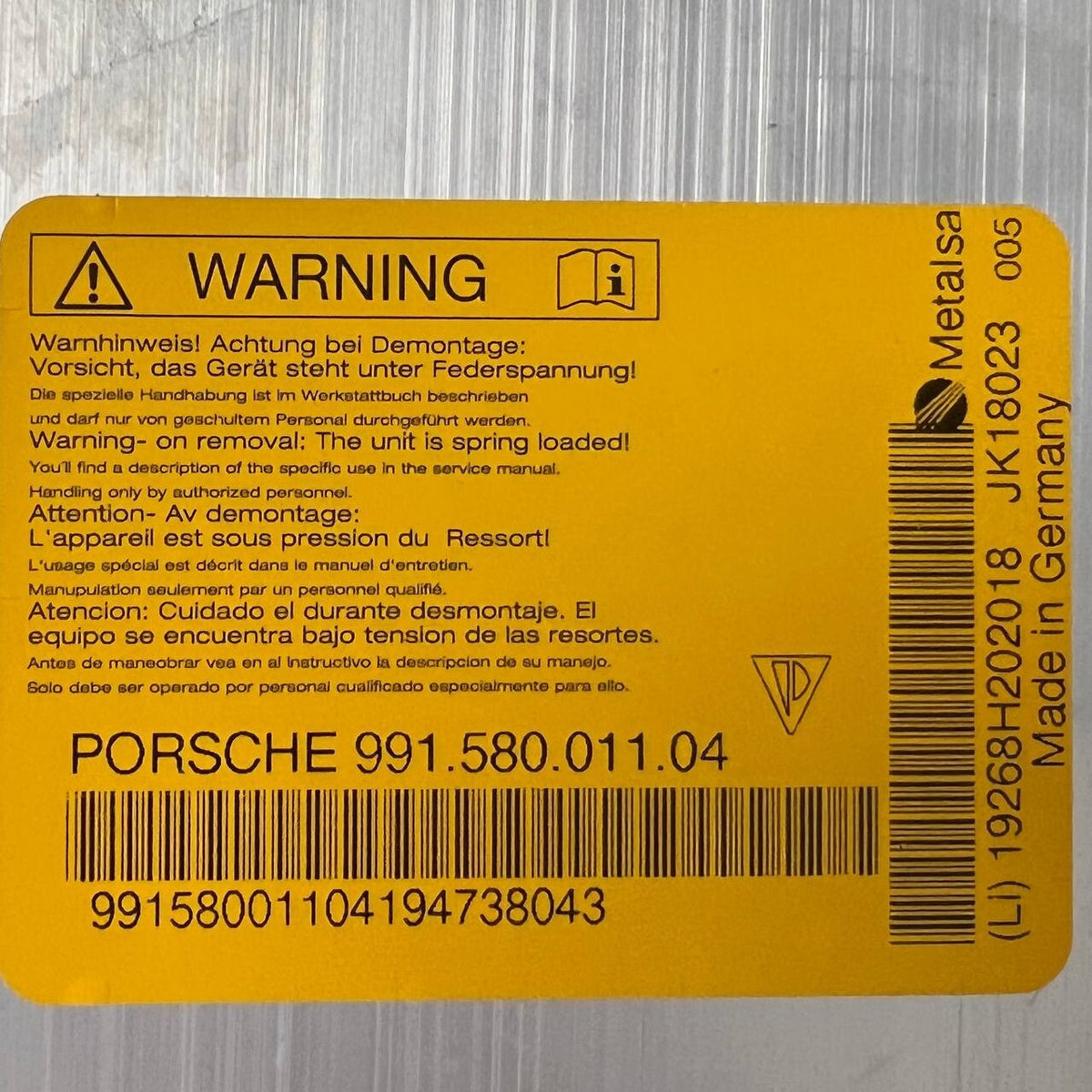 2012 2013 2014 2015 2016 PORSCHE 911 ROLL OVER BAR RETAINING FRAME CARRIER OEM