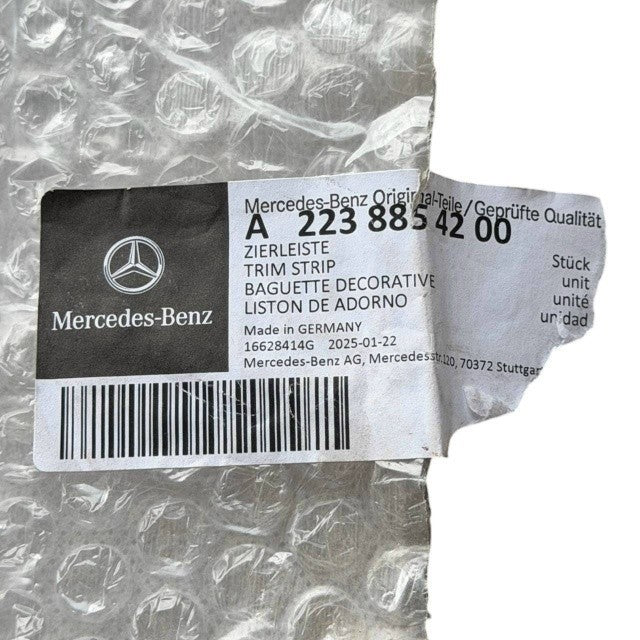 2021 2022-2025 MERCEDES BENZ W223 FRONT LEFT BUMPER CHROME TRIM MOLDING DRIVER