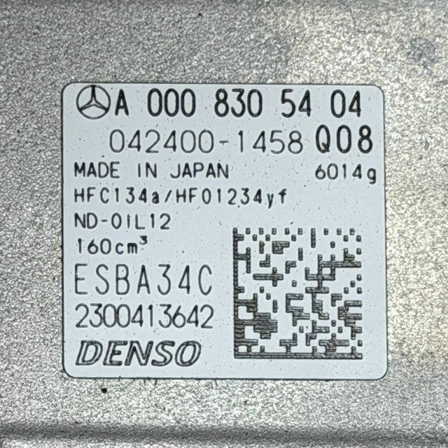 2022 2023 2024-2026 MERCEDES BENZ EQS X296 EQE X294 REFRIGERANT A/C COMPRESSOR