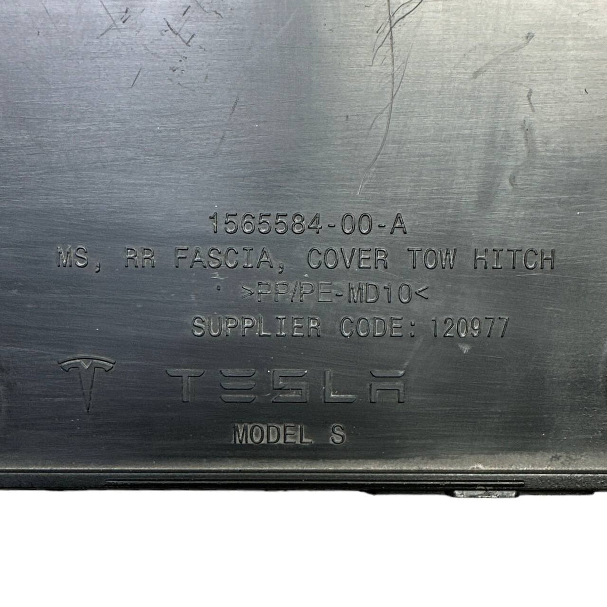 2021 2022 2023 TESLA MODEL S PLAID FASCIA REAR BUMPER TOW HITCH COVER CAP OEM