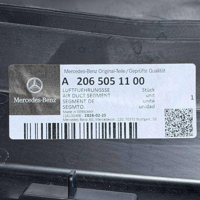 2022 2023 2024 2025 2026 MERCEDES BENZ W206 RADIATOR SUPPORT AIR GUIDE DUCT NEW