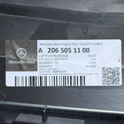 2022 2023 2024 2025 2026 MERCEDES BENZ W206 RADIATOR SUPPORT AIR GUIDE DUCT NEW