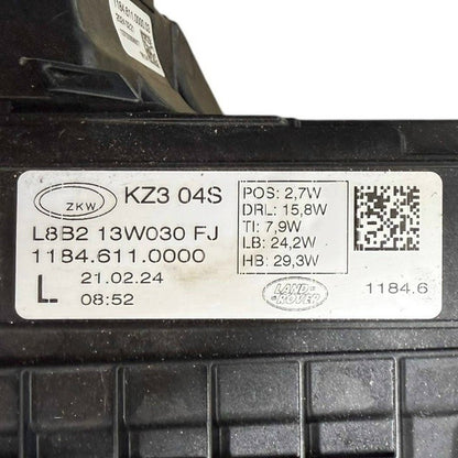 2020 2021 2022 2023 2024 2025 LAND ROVER DEFENDER LEFT DRIVER HEADLIGHT HEADLAMP