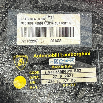 2020-2023 LAMBORGHINI HURACAN STO QUARTER PANEL REAR FENDER LEFT DRIVER CARBON
