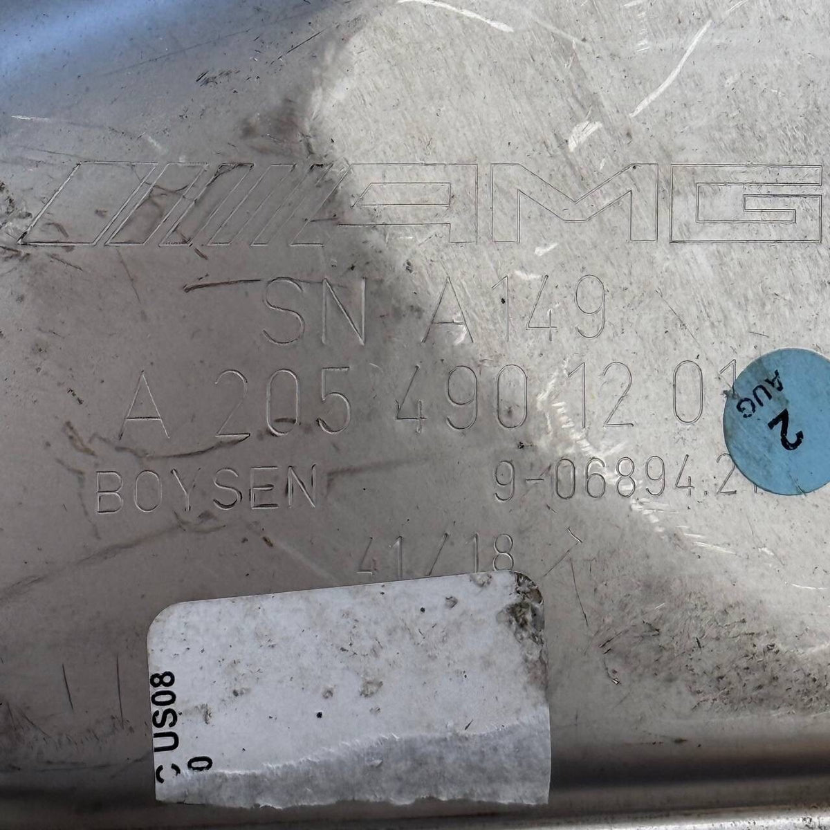 2018-2021 MERCEDES-BENZ W205 RIGHT PASSENGER EXHAUST MUFFLER TAILPIPE SILENCER