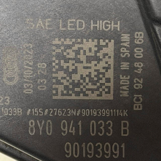 2021 2022 2023 2024 AUDI A3 S3 LEFT DRIVER HEADLIGHT HEADLAMP OEM USED