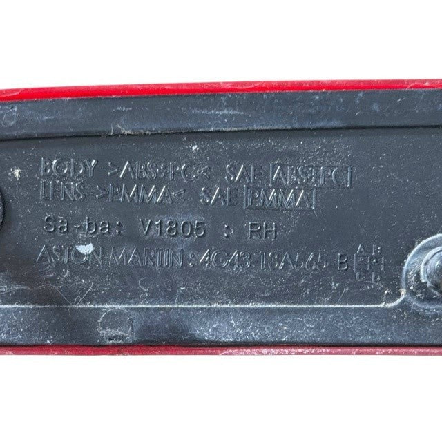2013 2014 2015 2016 ASTON MARTIN DB9 REAR RIGHT PASSENGER LAMP REFLECTOR MARKER