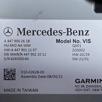 2014 2015 2016 2017-2020 MERCEDES-BENZ VITO FRONT DASH SCREEN DISPLAY OEM USED