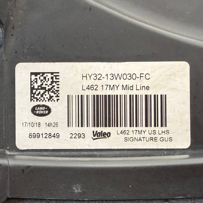 2017 2018 2019 2020 LAND ROVER DISCOVERY L462 LEFT DRIVER HEADLIGHT HEADLAMP