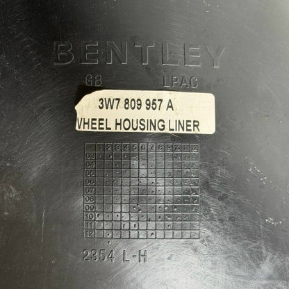 2006-2010 BENTLEY CONTINENTAL GTC FRONT LEFT DRIVER FENDER LINER SPLASH GUARD