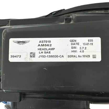 2017 2018 2019 2020 2021 2022 ASTON MARTIN DB11 LEFT DRIVER SIDE HEADLIGHT LED