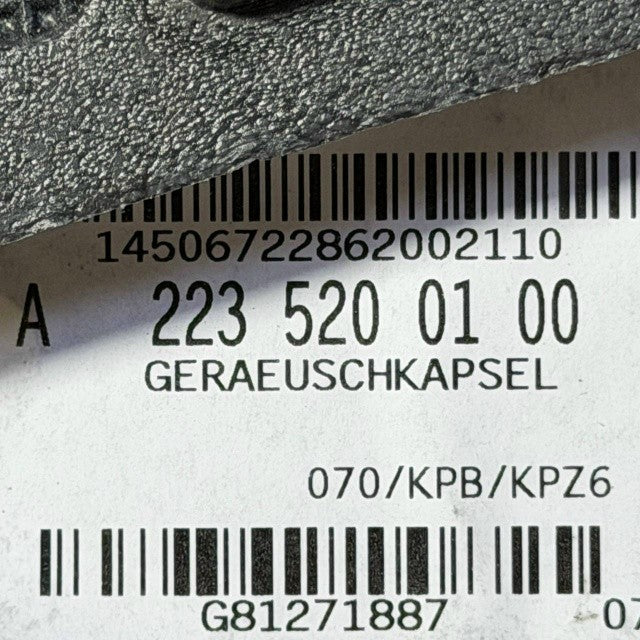 2021 2022 2023 2024-2025 MERCEDES BENZ W223 FRONT ENGINE UNDERBODY COVER SPLASH