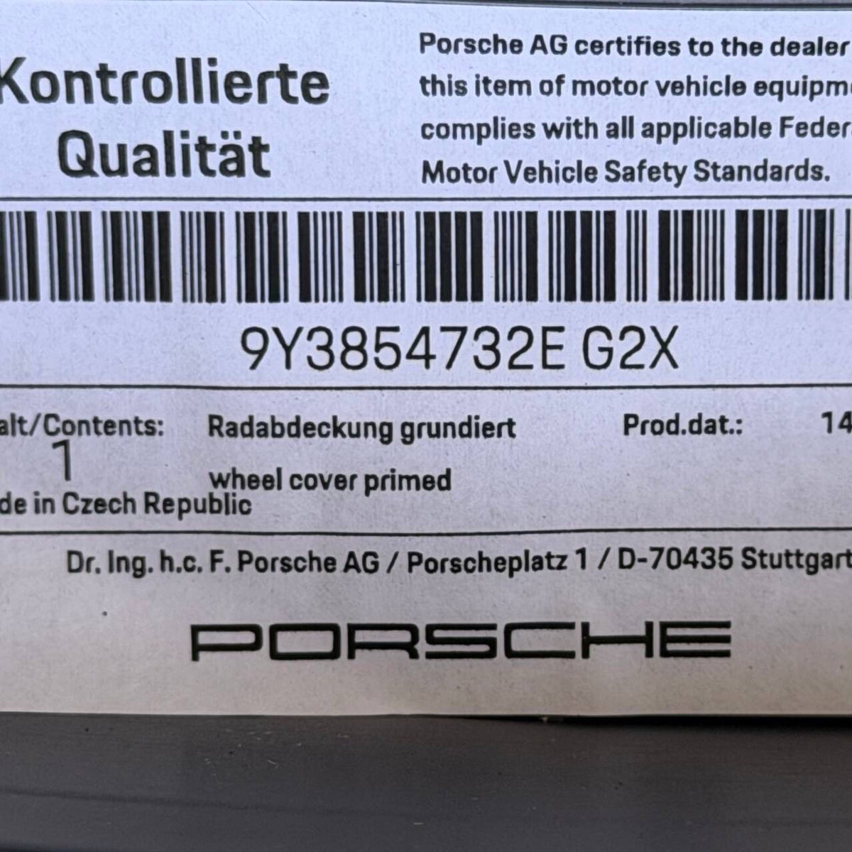 2019 2020-2022 PORSCHE CAYENNE REAR RIGHT WHEEL ARCH FLARE MOLDING PASSENGER OEM