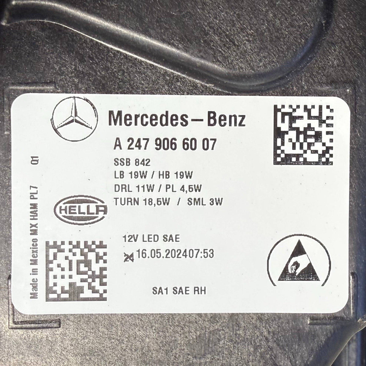 2020 2021-2023 MERCEDES BENZ GLB250 GLB35 RIGHT PASSENGER HEADLIGHT HEADLAMP