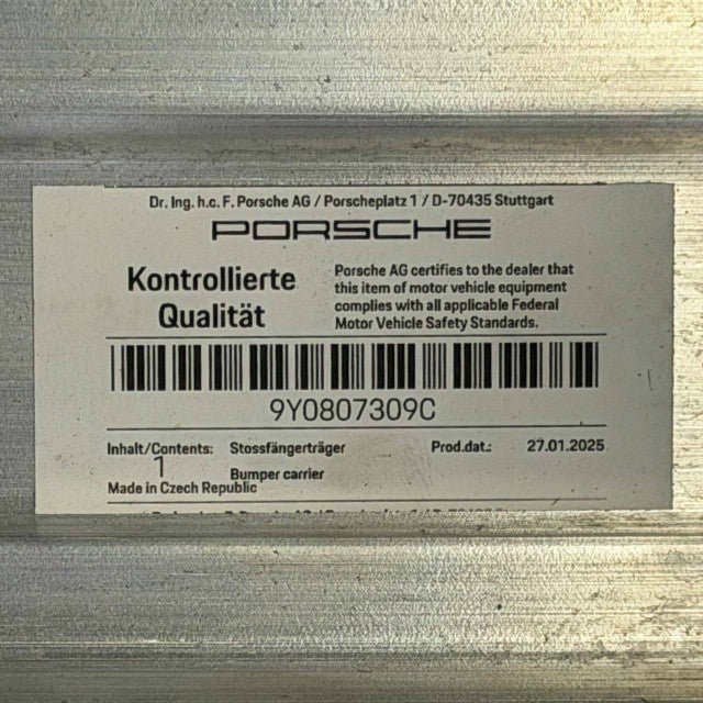 2023 2024 2025 2026 PORSCHE CAYENNE REAR REINFORCEMENT IMPACT BAR OEM NEW