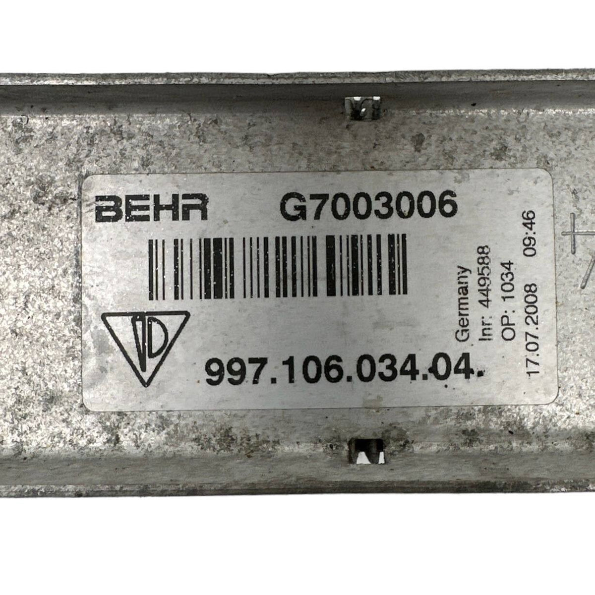 2005 2006 2007 2008-2012 PORSCHE 911 CAYMAN BOXSTER CONDENSER RADIATOR RIGHT OEM