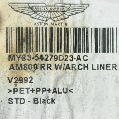 2021-2025 ASTON MARTIN DBX REAR LEFT DRIVER WHEEL FENDER LINER SPLASH GUARD