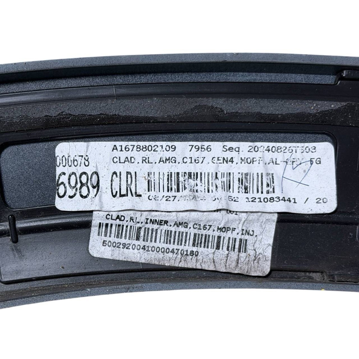 2023-2025 MERCEDES BENZ GLE V167 REAR LEFT WHEEL ARCH FLARE FENDER TRIM MOLDING