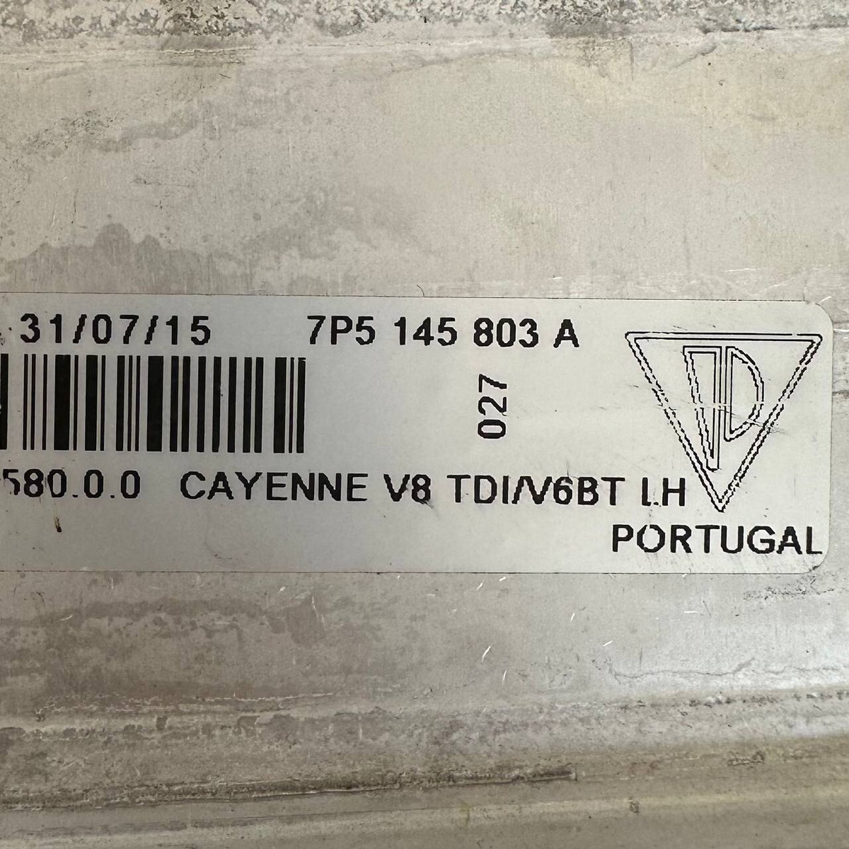 2015 2016 2017 PORSCHE CAYENNE TURBO RADIATOR INTERCOOLER LEFT OEM USED