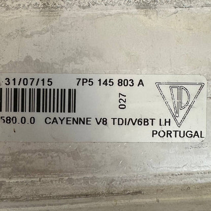 2015 2016 2017 PORSCHE CAYENNE TURBO RADIATOR INTERCOOLER LEFT OEM USED