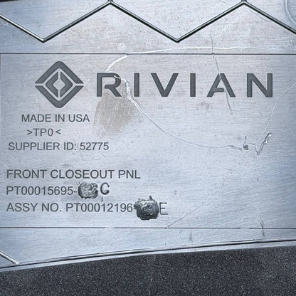 2022 2023 2024 2025 2026 RIVIAN R1T R1S FRONT CLOSEOUT UNDERHOOD PANEL TRIM OEM