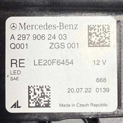 2022-2025 MERCEDES BENZ EQS450 EQS580 FRONT RIGHT PASSENGER HEADLIGHT HEADLAMP
