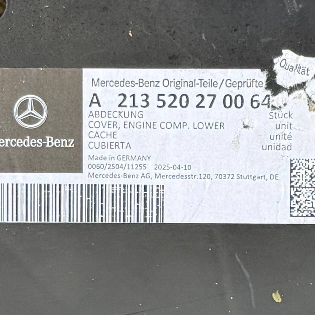 2017 2018-2023 MERCEDES BENZ W213 E450 RIGHT ENGINE COVER SHIELD SUPPORT CORNER