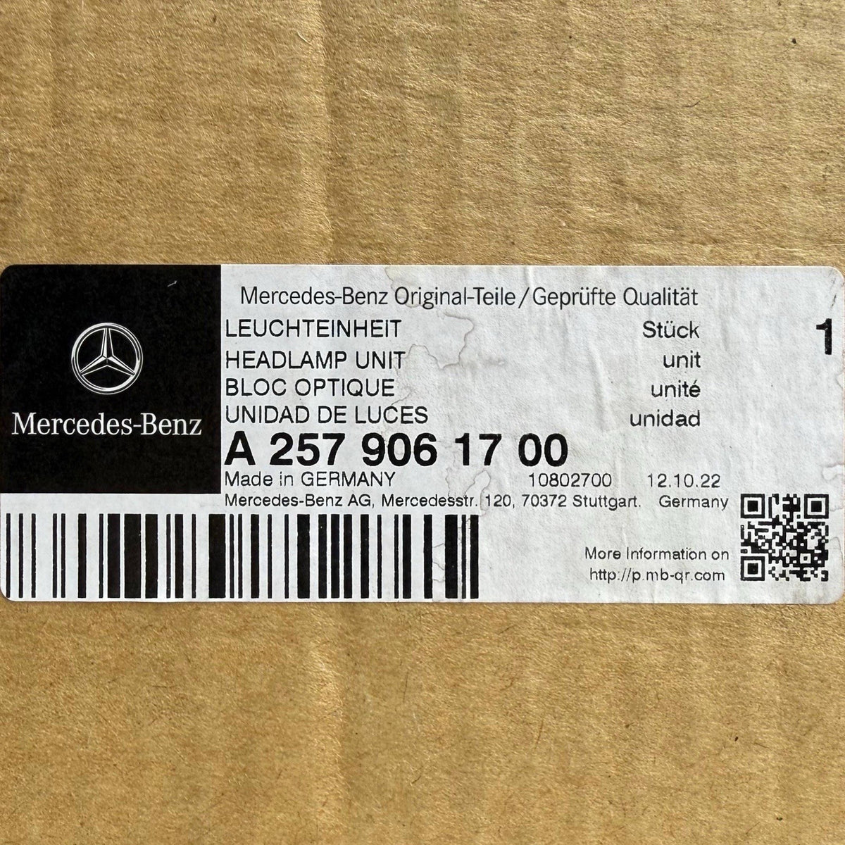 2019 2020 2021 MERCEDES BENZ CLS450 C257 LEFT DRIVER HEADLIGHT HEADLAMP NEW