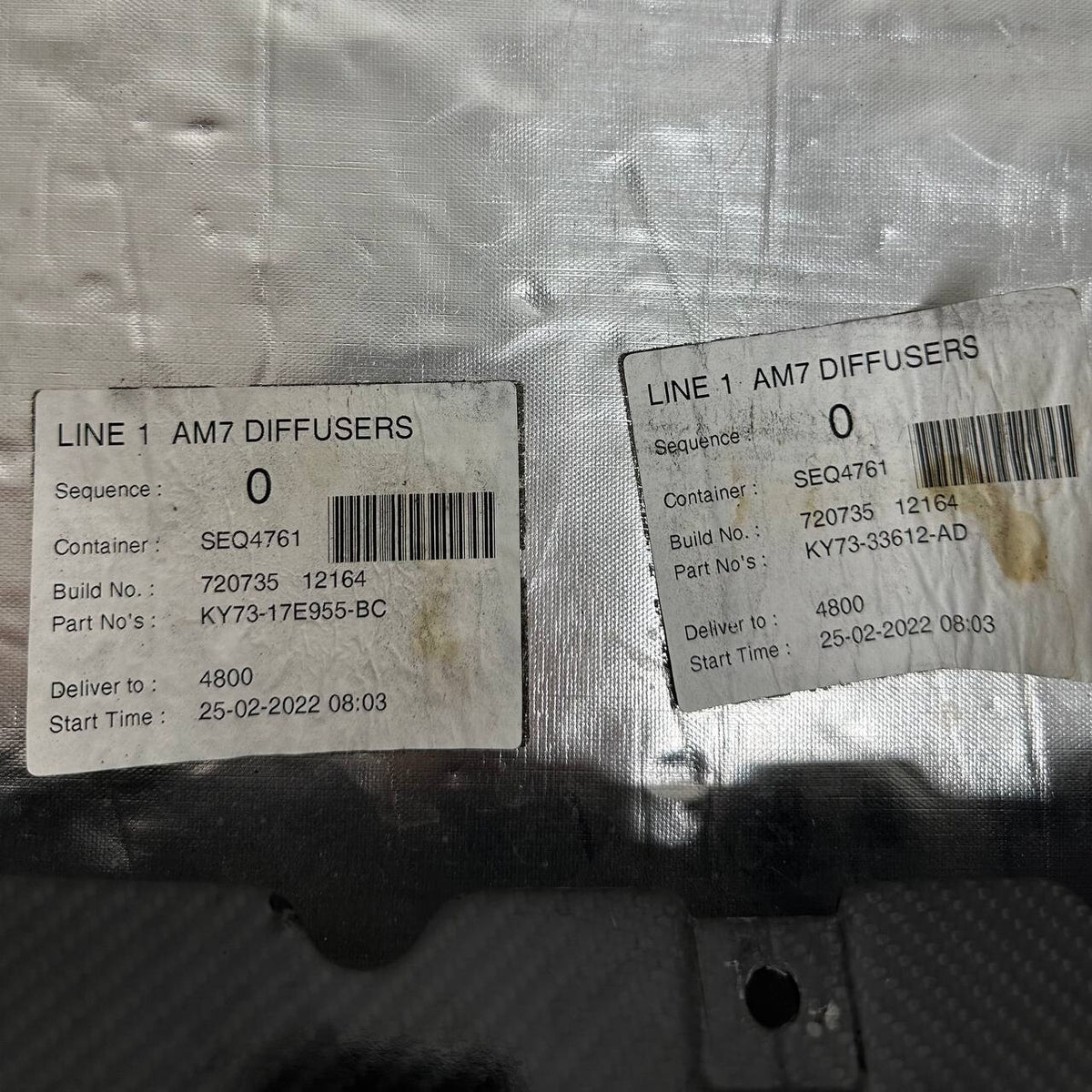 2019 2020 2021 2022 2023 2024 ASTON MARTIN DBS VALANCE DIFFUSER REAR BUMPER TRIM