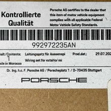 2020 2021 2022 2023 2024 2025 2026 PORSCHE 911 TAYCAN DOOR MIRROR WIRE HARNESS