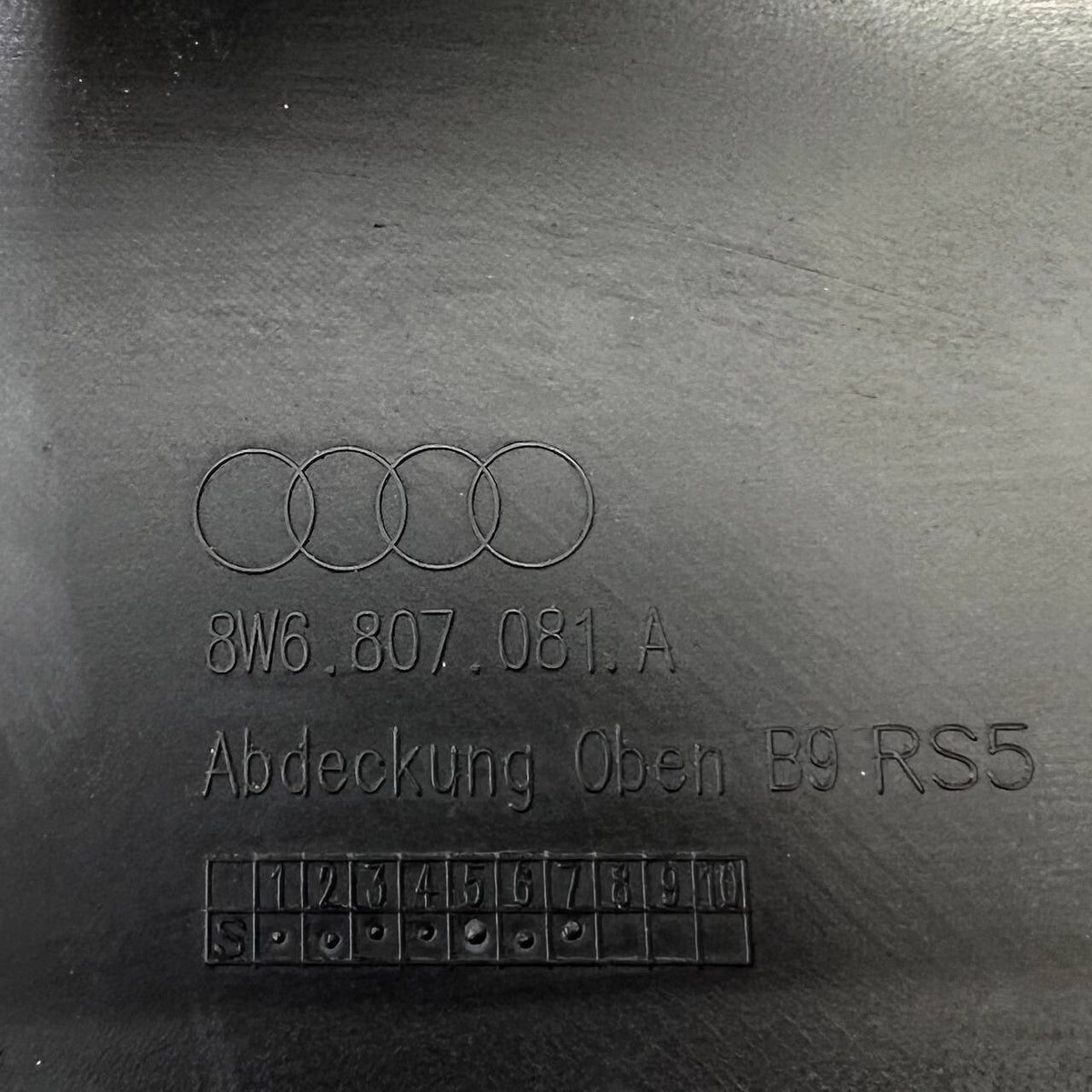 2019 2020 2021 2022-2024 AUDI RS5 FRONT BUMPER UPPER RADIATOR SUPPORT COVER