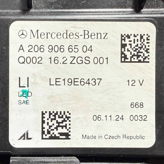 2022 2023 2024 2025 MERCEDES BENZ W206 C300 FRONT LEFT DRIVER HEADLIGHT HEADLAMP
