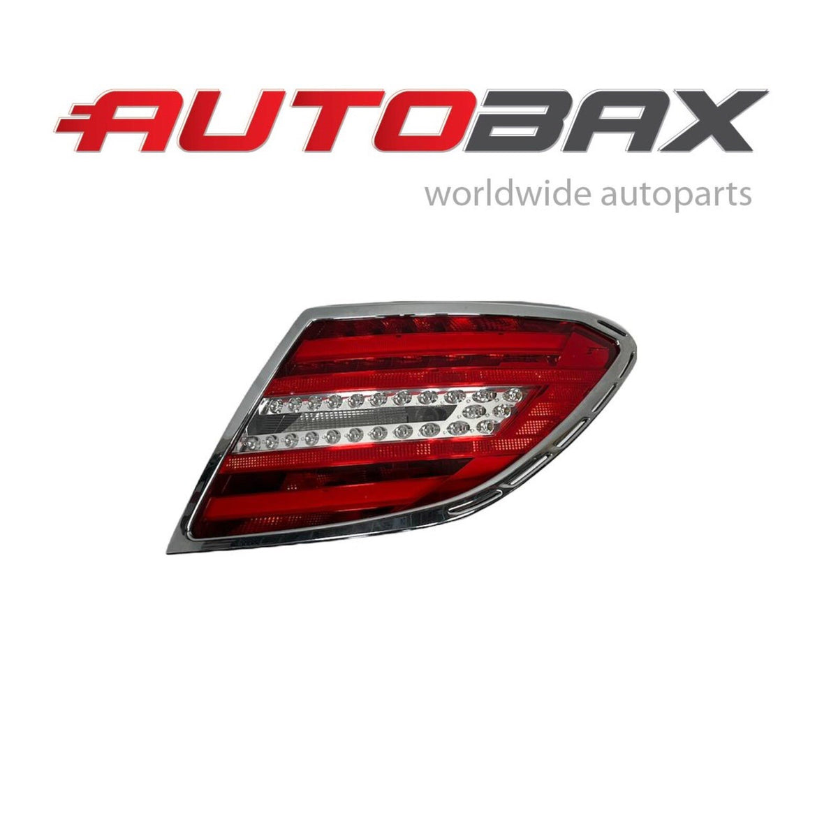 2012 2013 2014 2015 MERCEDES-BENZ C-LASS RIGHT TAIL LIGHT LAMP W/ CHROME TRIM 
