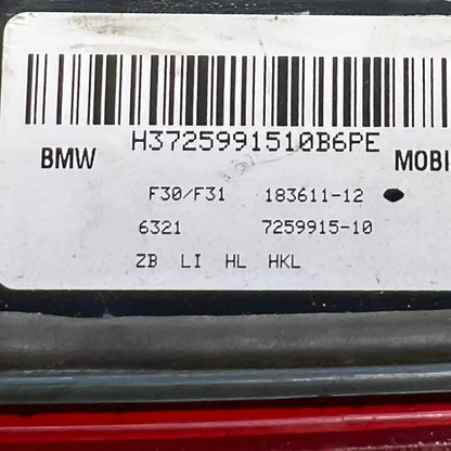 2012 2013 2014 2015 BMW 3-SERIES F30 F31 REAR LEFT TAILLIGHT LAMP INNER TRUNK