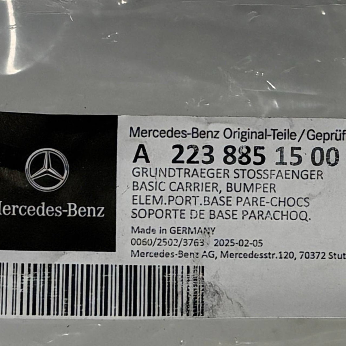 2021 2022 2023 2024 2025 MERCEDES BENZ W223 FRONT BUMPER CARRIER MOUNT BRACKET