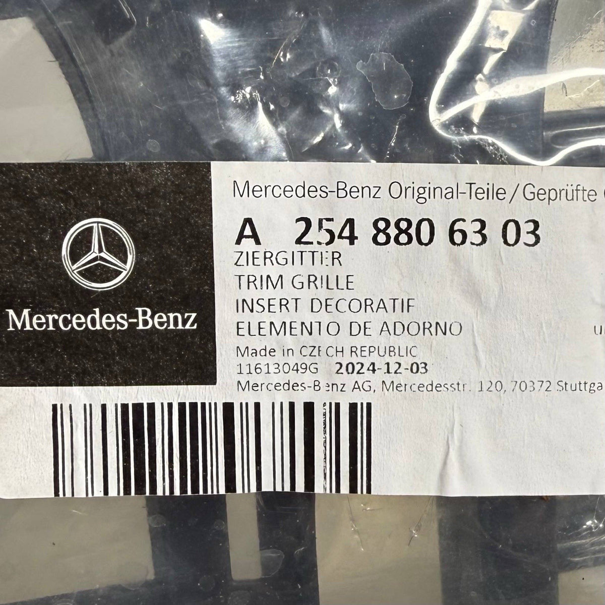 2023 2024 2025 MERCEDES BENZ GLC300 FRONT BUMPER GRILLE GRILL OEM USED
