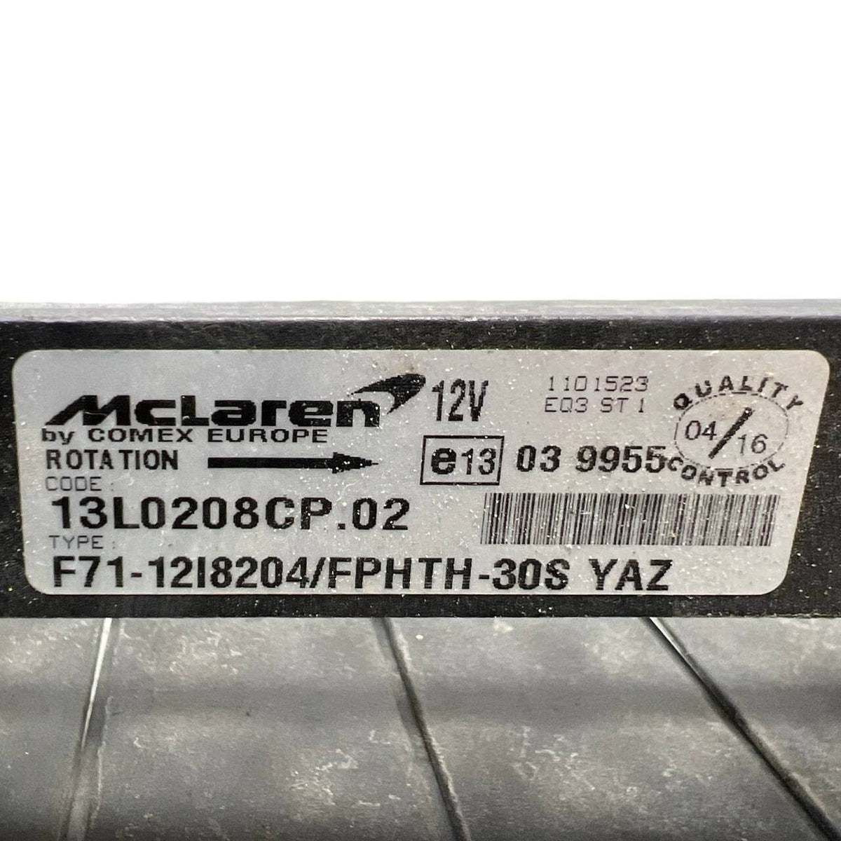 2017 2018 2019-2021 MCLAREN 720S RIGHT RADIATOR COOLING FAN CONDITIONER MOTOR