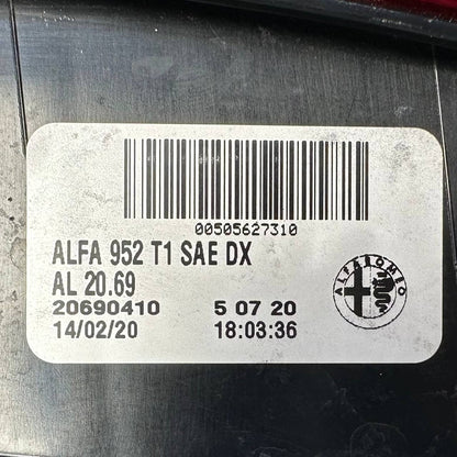 2017 2018 2019 2020 ALFA ROMEO GIULIA REAR RIGHT TAIL LIGHT LAMP OEM PASSENGER