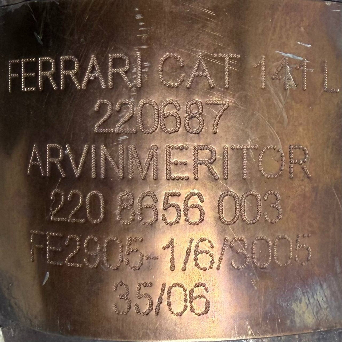 2006 2007 2008 2009 2010 2011 FERRARI 599 GTB LEFT MAINFOLD DRIVER MUFFLER PIPE