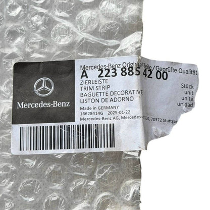 2021 2022-2025 MERCEDES BENZ W223 FRONT LEFT BUMPER CHROME TRIM MOLDING DRIVER