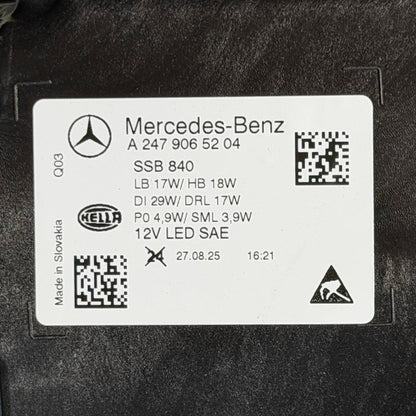 2024 2025-2027 MERCEDES BENZ GLA H247 RIGHT PASSENGER HEADLIGHT HEADLAMP OEM NEW