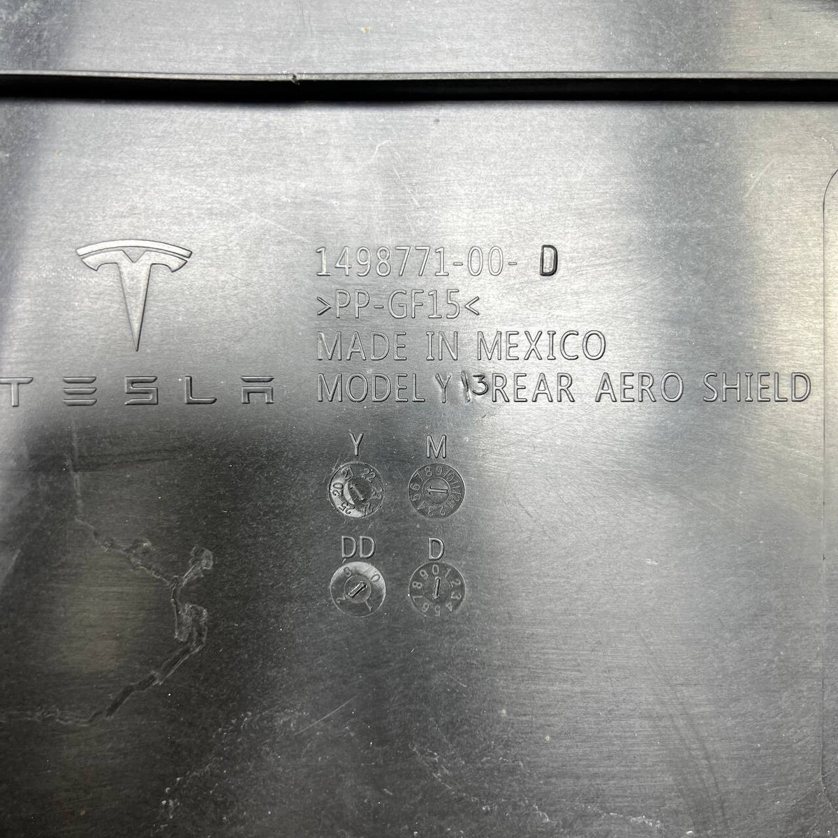 2020 2021 2022 TESLA MODEL 3 Y REAR BUMPER UNDER BODY AERO SPLASH SHIELD OEM NEW