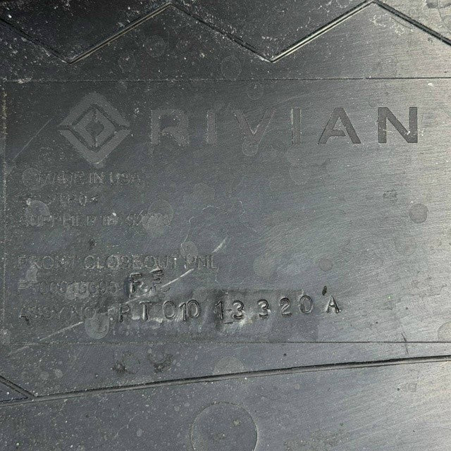 2022 2023 2024 2025 2026 RIVIAN R1T R1S FRONT CLOSEOUT UNDERHOOD PANEL TRIM OEM